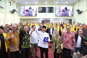 Gubernur Sumsel Herman Deru Jadi Pembicaraan Bedah Buku di Ruang Prof. Juani Mukti UPT Bahasa Unsri Kampus Palembang, Minggu (11/9/22).