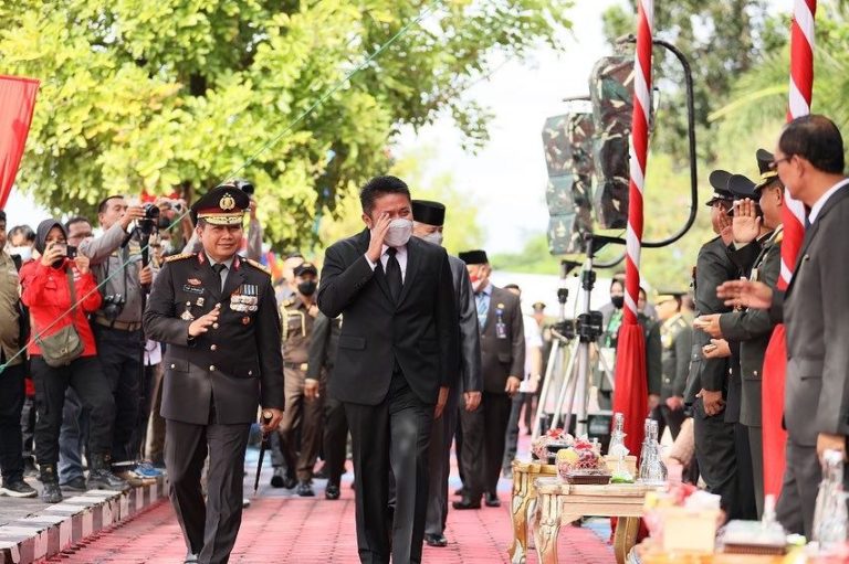 Gubernur Sumsel Herman Deru menghadiri ulang tahun (HUT) ke-77 TNI